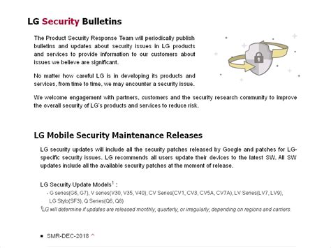 Lg Security Bulletins