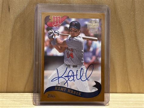 2021 Topps Archives All Time Fan Favorites Autograph Kent Hrbek