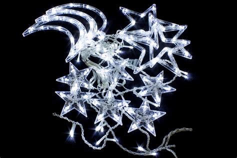 Гирлянда Бахрома-Звезда "L" 138 LED Белый,2,5х0,95х0,55м, пр-прозр ...