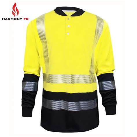 Knitted Interlock Modacrylic Cotton Permanent Fire Resistant Hi Vis