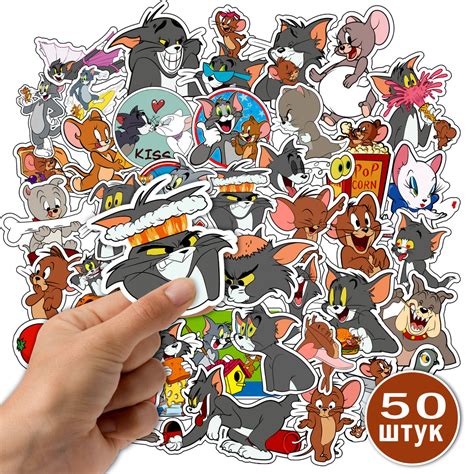 Стикеры , Наклейки многоразовые Tom and Jerry / Том и Джерри на телефон ...