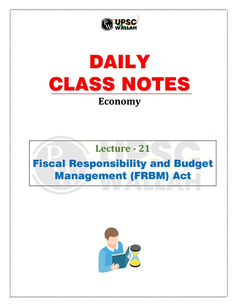 Economy FRBM Act2 Good Lecture 21 Fiscal Responsibility And