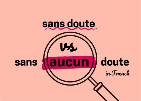 Difference Between “sans Doute” And “sans Aucun Doute” In French