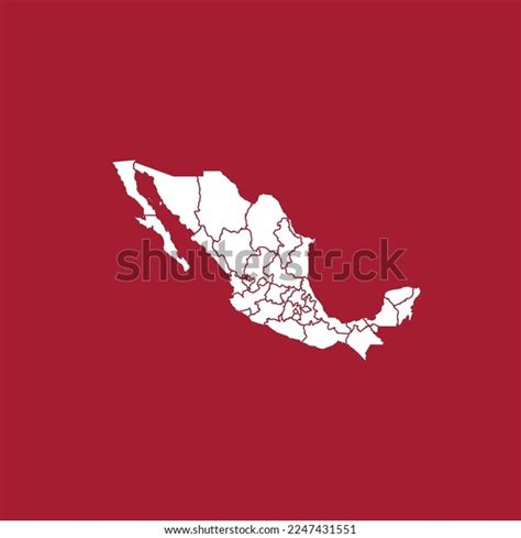 High Detailed Map Mexico Stock Vector (Royalty Free) 2247431551 ...