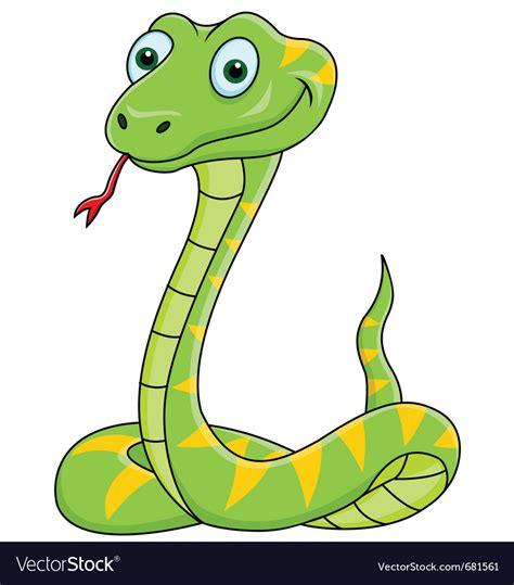 Snake Cartoon Royalty Free Vector Image Vectorstock