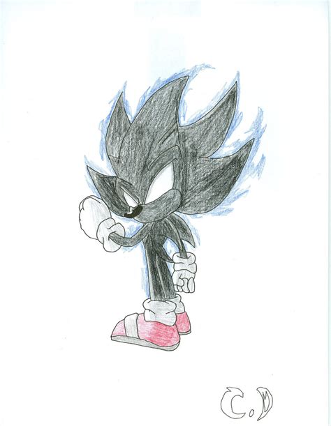 Super Dark Sonic (Drawing) by ColorDrake on DeviantArt