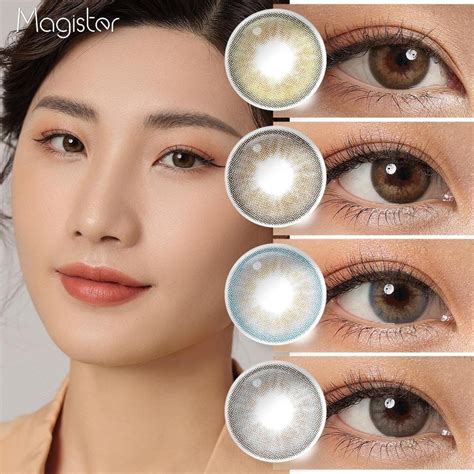 Color Contact Lenses For Eyes Yearly Pair Russian Blue Soft Gray Eye