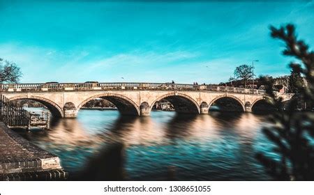 Henleyon Thames Bridge During Clear Blue Stock Photo 1308651055 ...