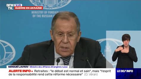 Guerre En Ukraine Sergue Lavrov Compare Les Tats Unis Aux Nazis