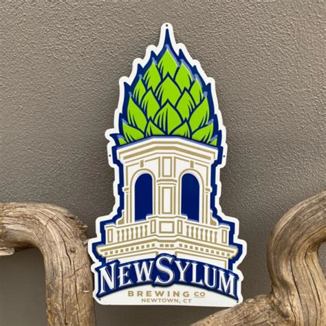 Newsylum Brewing Co Tin Tacker Metal Beer Sign Ebay