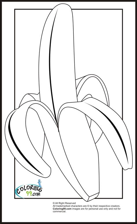 Banana Coloring Pages | Minister Coloring