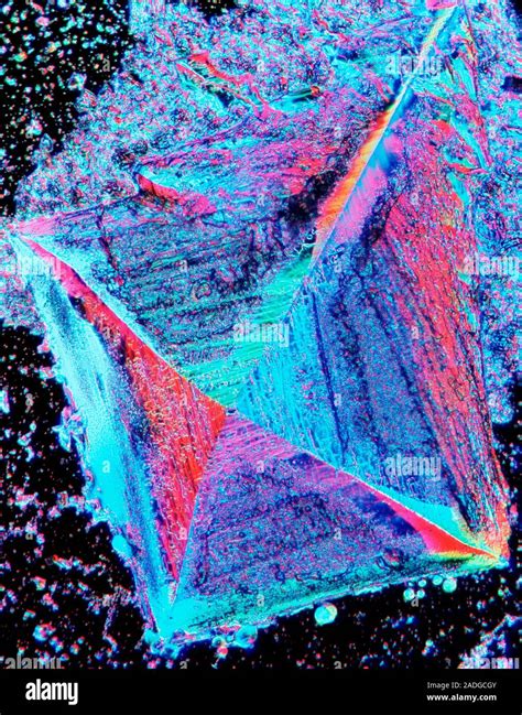 Salt Polarised Light Micrograph Of A Crystal Of Sodium Chloride The