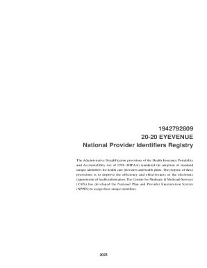 Fillable Online National Provider Identifier NPI Standard Fax Email