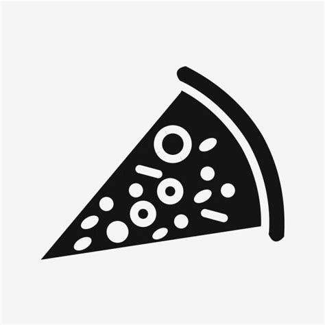 Pizza Silhouette PNG Transparent Vector Pizza Icon Pizza Icons