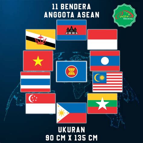 set bendera negara anggota asean  cm   cm lazada indonesia