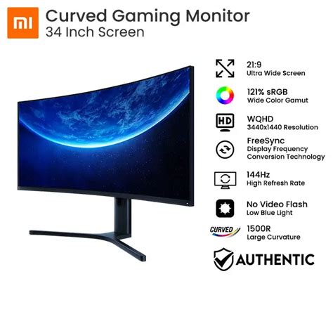 Xiaomi Curved Gaming Monitor 34, 47% OFF