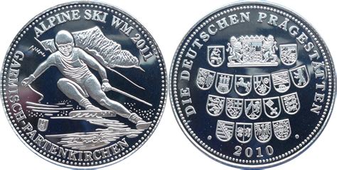 Deutschland Sonderprägung zur 10 Euro Silber Gedenkmünze 2010 Alpine