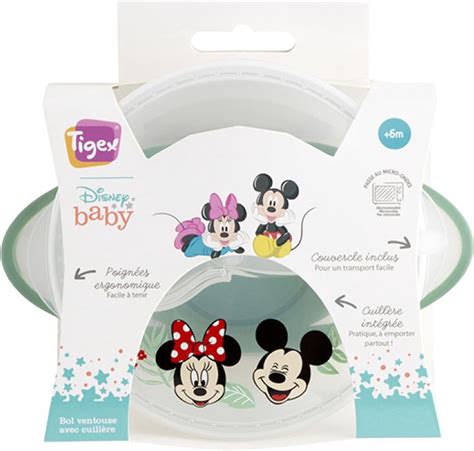 Tigex Kom Met Lepel Disney Mickey Mouse En Minnie Mouse Bol