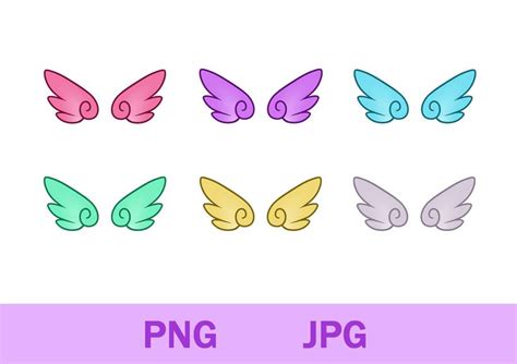 Cute Wings Png, Angel Wings Png, Cute Angel Wings Clipart, Png File for ...