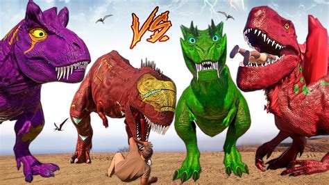 Venom Alien T Rex Vs Flash King Shark And Spinosaurus And I Rex Dinosaurs