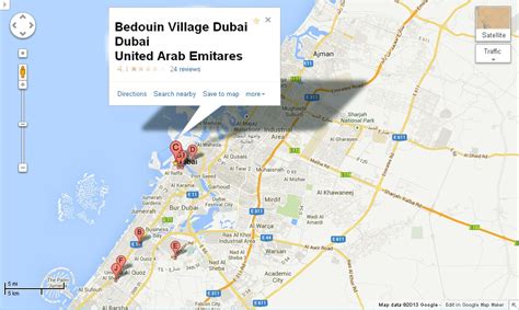 Uae Dubai Metro City Streets Hotels Airport Travel Map Info Bedouin Village Dubai Location Map