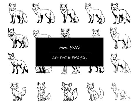 Fox Svg Bundle Fox Svg Fox Head Svg Fox Face Svg Fox Silhouette Svg