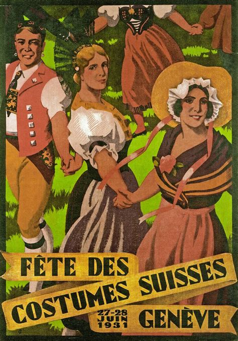 F Te Des Costumes Suisse De Jules Courvoisier Reproduction D Art Haut