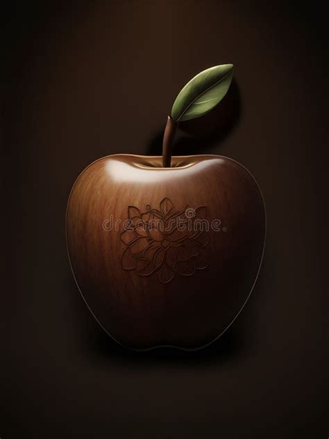 Earthy Brown Apple Icon With Lights Mobile Wallpaper For Poster