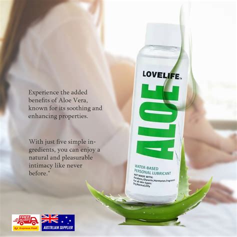 ALOE VERA Water Based Personal Lubricant Lube Condom Sex Toy Safe Free