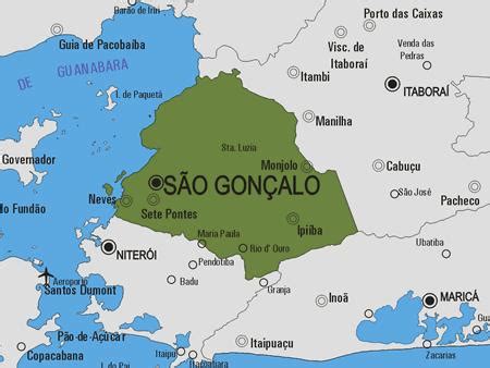 São Gonçalo município do mapa Mapa do município de São Gonçalo Brésil