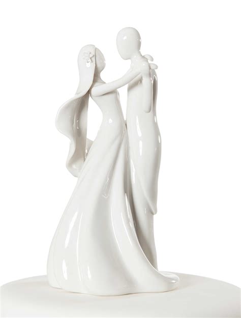 Stylized Bride And Groom Figurine Wedding Collectibles Porcelain