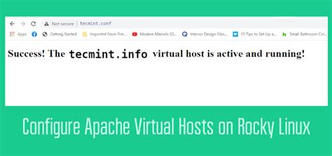 Cómo configurar los hosts virtuales Apache en Rocky Linux Ilinuxgeek