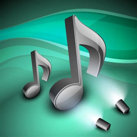 3D music notes on colorful grungy background. EPS 10. — Stock Vector ...