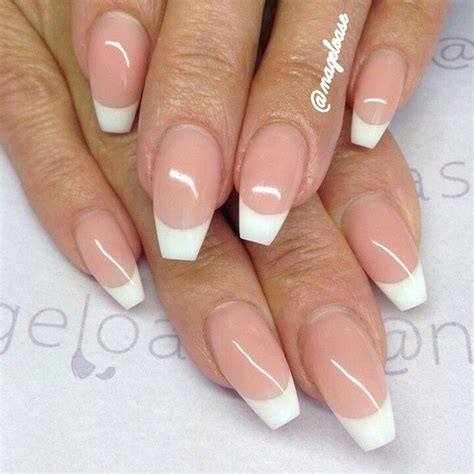 French Tip Nails Coffin Shape These Nails Are Basically Long And You