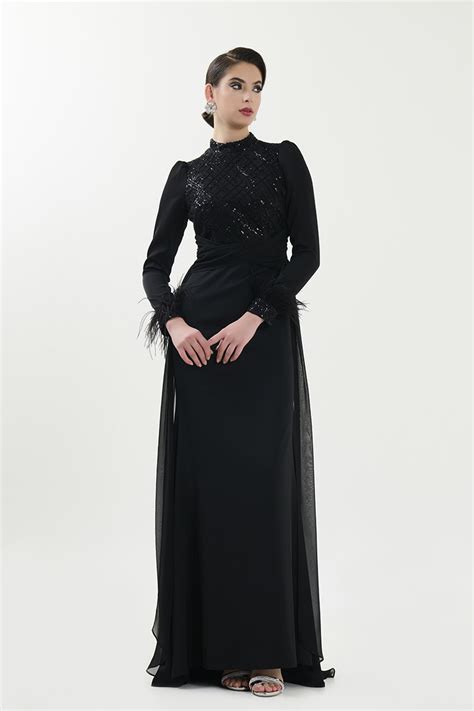 Lacivert Bilekleri Püskül Detay Uzun Abiye | Lacrima