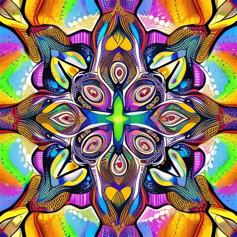 Rainbow Butterfly Mandala Art · Creative Fabrica