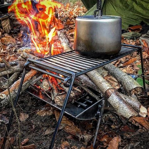 Camping Folding Grill Etsy Uk Bushcraft Camping Cooking Equipment Bushcraft Camping