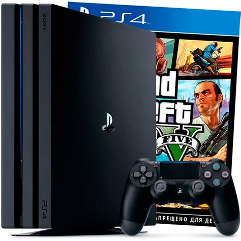 PlayStation 4 Pro игровая приставка с игрой GTA 5 купить в Москве ...