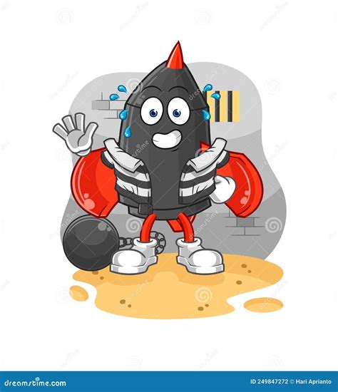 Dart Criminal in Jail. Cartoon Character Stock Vector - Illustration of ...