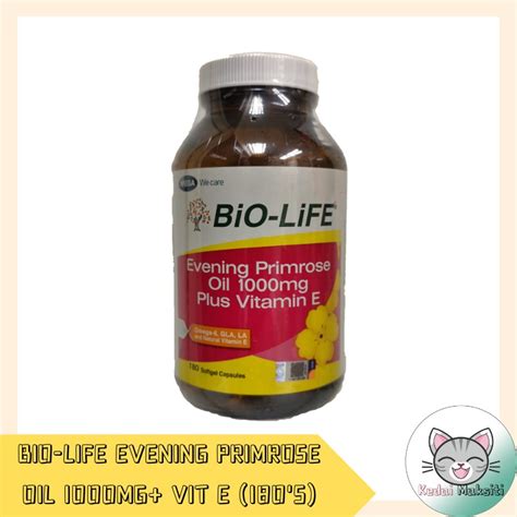 Bio Life Evening Primrose Oil Plus Vitamin E S Shopee Malaysia