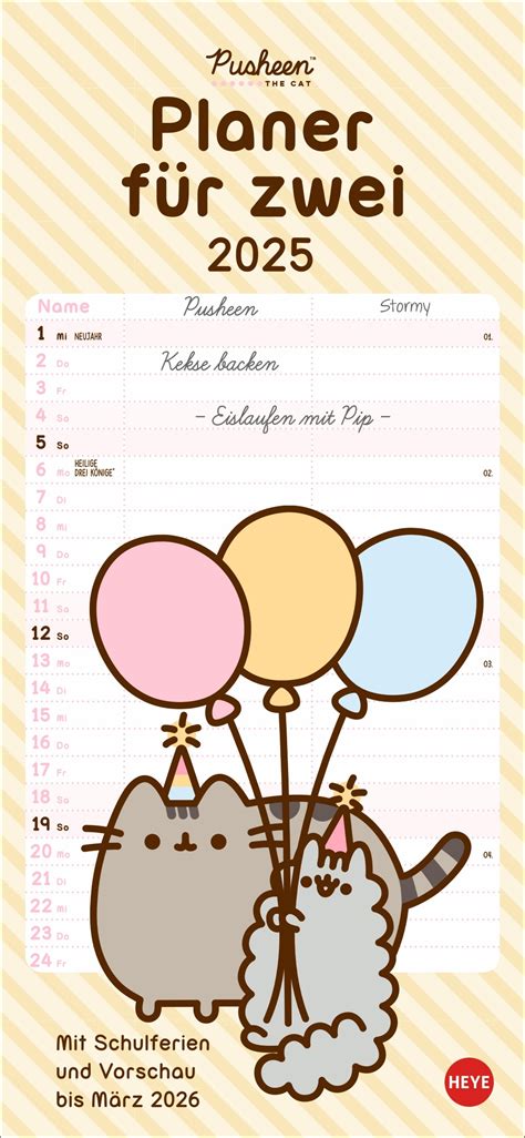 Kalender Pusheen Planer F R Zwei Online Kaufen