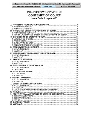 Iowa Code Contempt Of Court Fill And Sign Printable Template Online