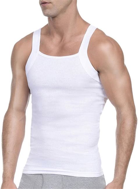 Msmirror Playera Interior De Algodón Para Hombre Sin Mangas De Compresión Transpirable