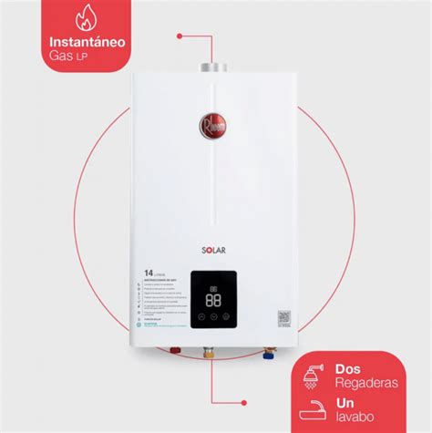 Calentador De Paso Rheem Litros A Gas Lp Rhtf Chn P El Ctrica Y