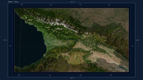 Georgia Highlighted Composition Low Res Satellite Stock Illustration