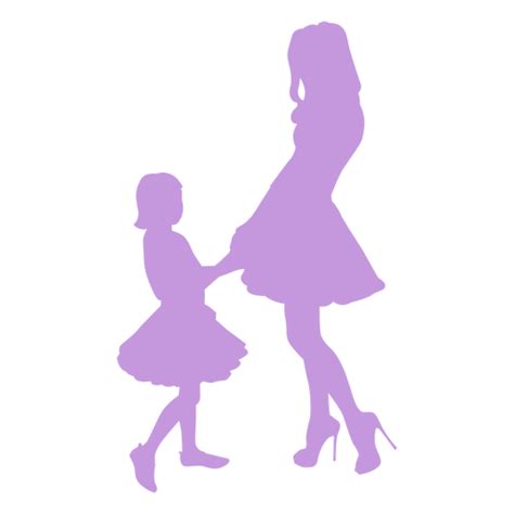 184 Silhouette Mother Daughter Svg Svg Png Eps Dxf File