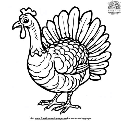 Simple And Easy Turkey Coloring Pages For All Ages