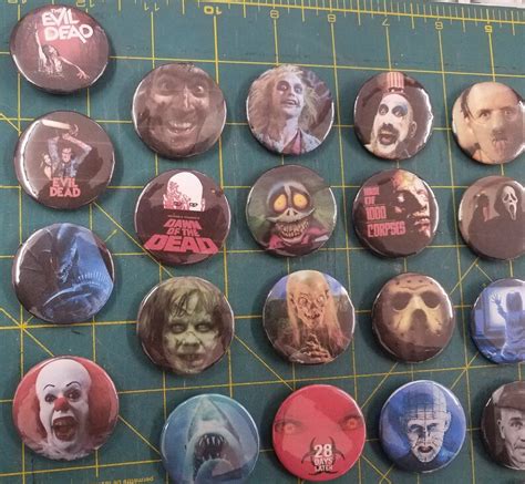 Horror Movies And Serial Killer Pinback Buttons Etsy