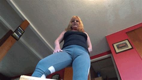 Giantess Lady In Yoga Pants Sits And Stomps On L Tiny Man With Her Bare Foot Hot Wife