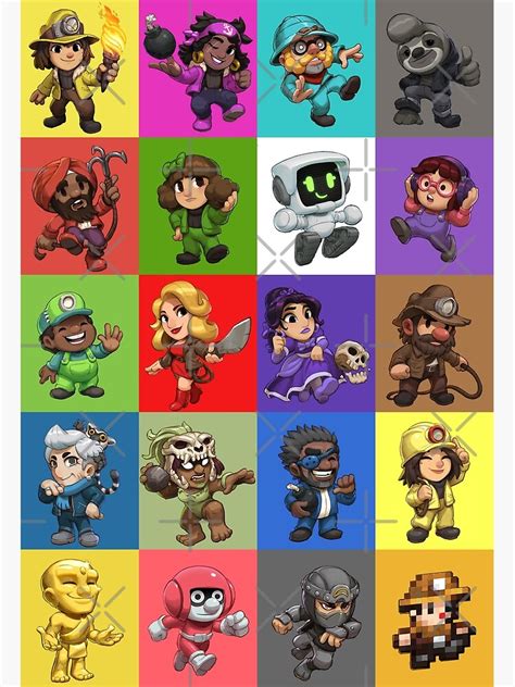 "Spelunky 2 - All Characters Pattern" Poster for Sale by remembermekid ...